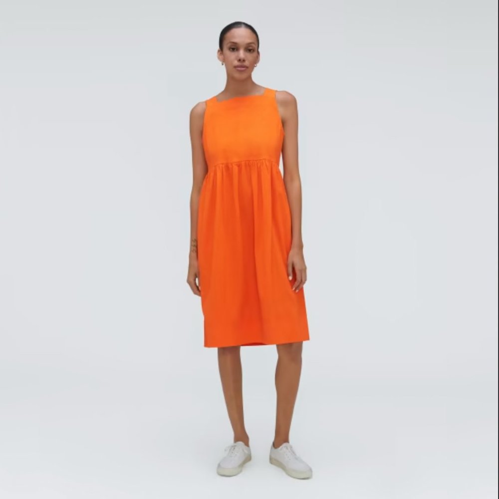 Everlane The Seersucker Oversized Midi Dress